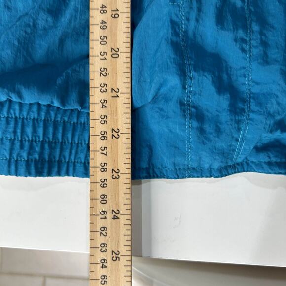 VTG Y2K Puma Tracksuit Womens Nylon Jacket Pant Set L Blue Retro Zip Up Hip Hop - Picture 10 of 16